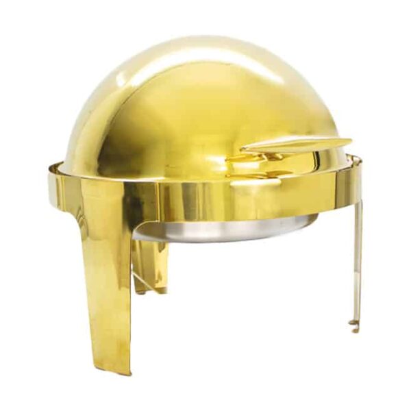 Round Roll Top Gold Chafing Dish