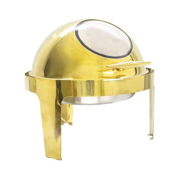 Round Roll Top Gold Chafing Dish