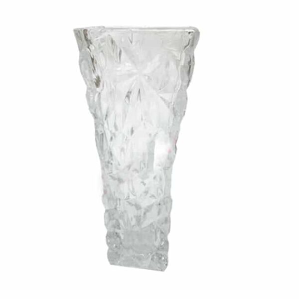 Clear glass vase