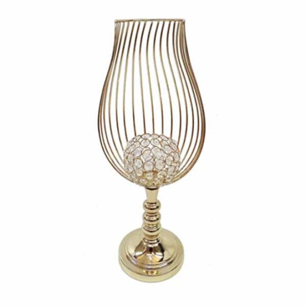 Gold Crystal Candle Stand