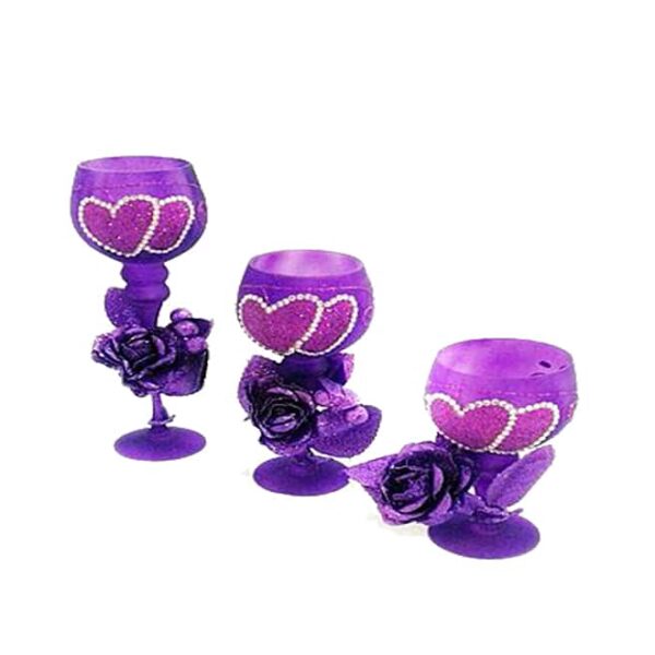 Glass vase 3 pce set