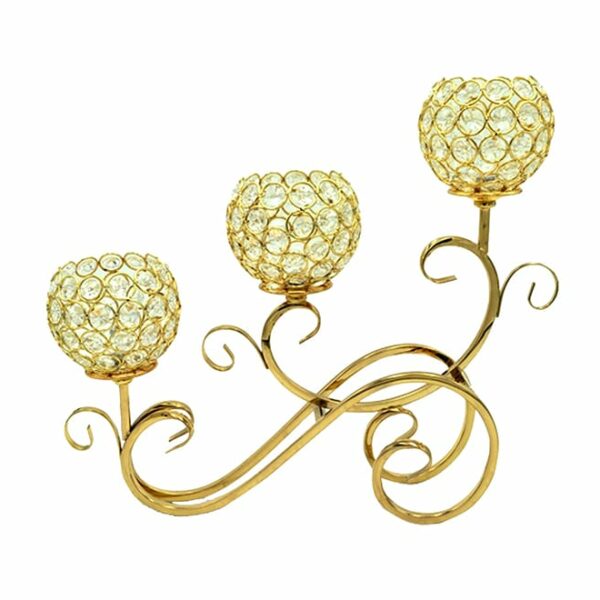 Crystal candle stand 3 cup