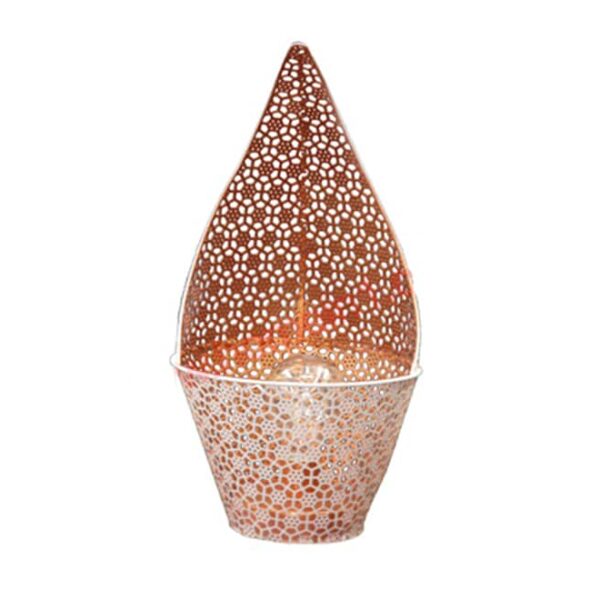 Lantern white with battery operated light