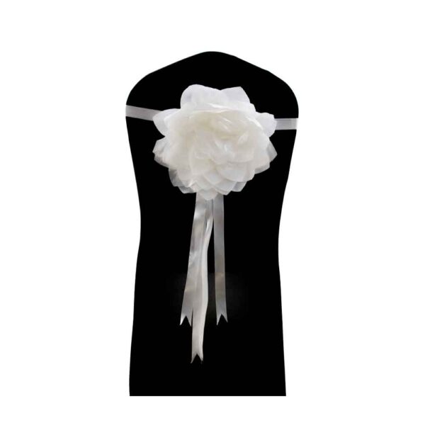 Flower Wedding Tie Back White