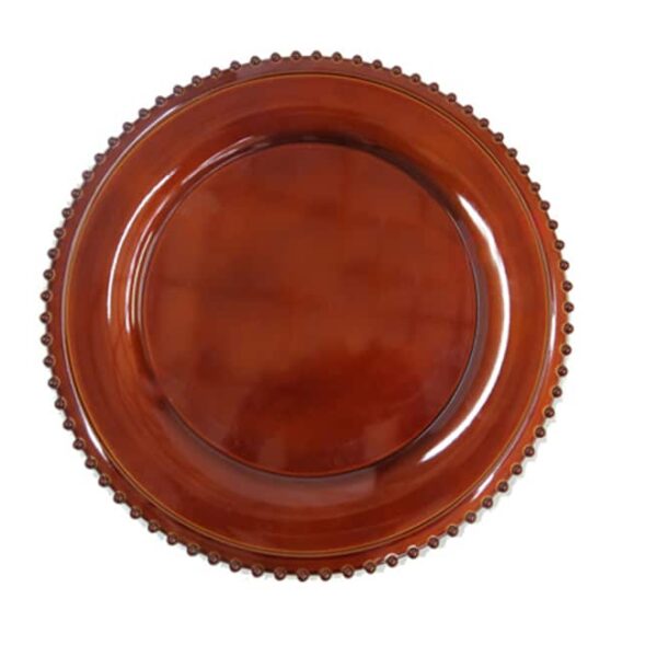 Round Plastic Underplate with Dots