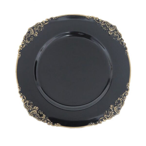 Plastic Underplate Black and Gold