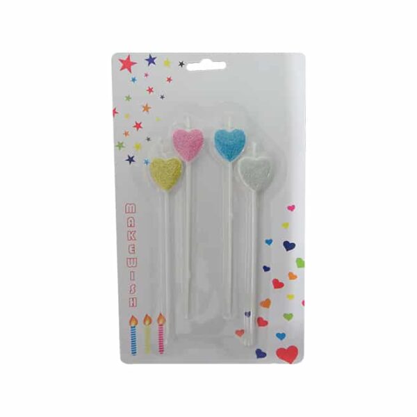 Heart shaped birthday candles