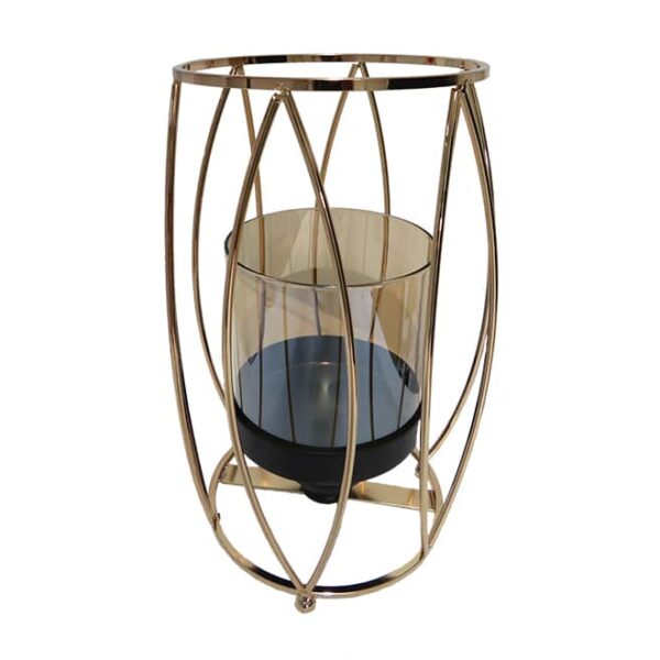 Gold Candle Stand With Glass Holder