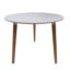 White Round MDF Wood Dining Table
