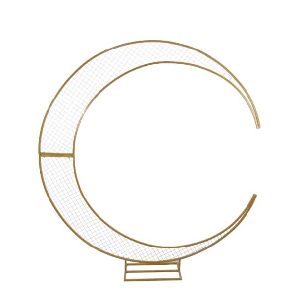 Round Metal Flower Stand Gold