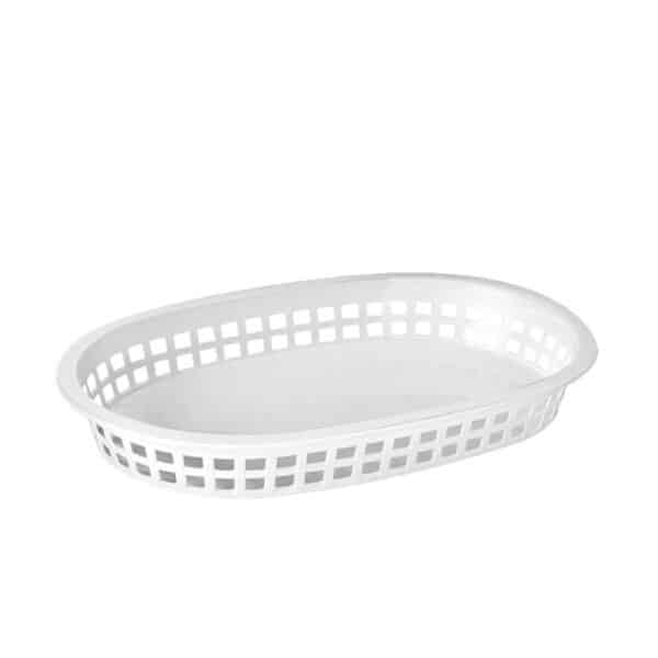 Regent Serving Oval Plastic Basket White