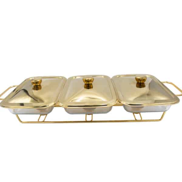 Glass Chafing Dish 1.5L X 3