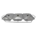 Silver Glass Chafing Dish