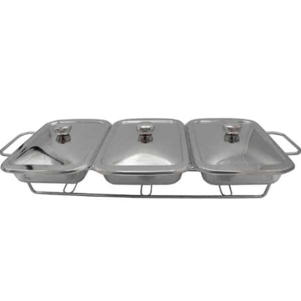 Silver Glass Chafing Dish