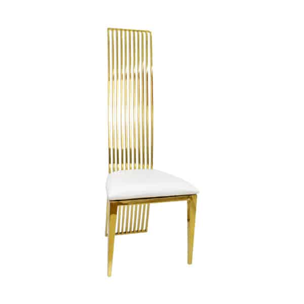 Gold Dining Chair With Steel Back