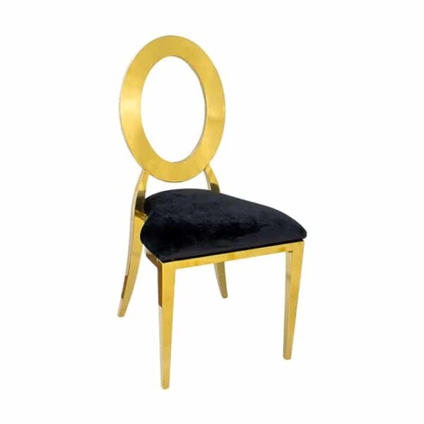 Gold Eye Chair Black Seat