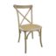 Wooden Cross-back Chair Rattan Seat