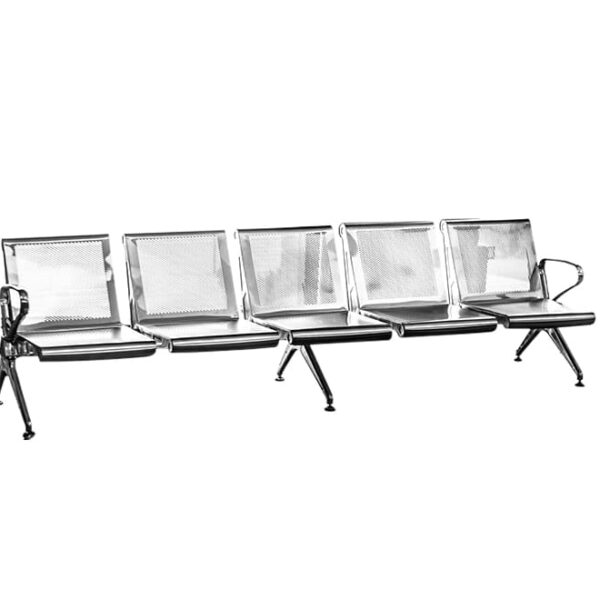 5 Seater Stainless Steel Waiting Area Bench