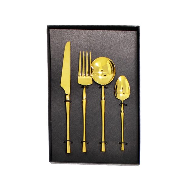 4pc Designer Gold Cutlery Set