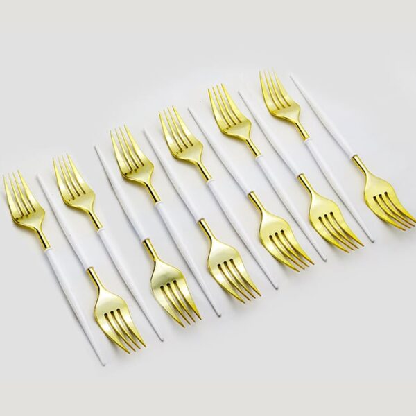 Two-tone Plastic Portugal Forks 12pc