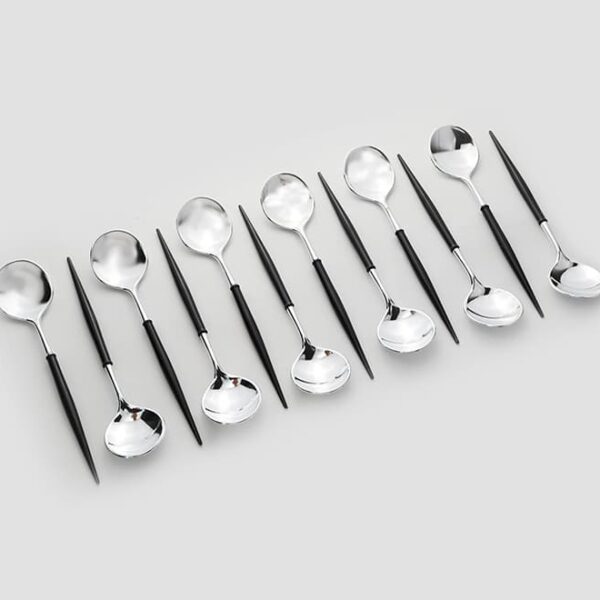 Two-tone Plastic Teaspoon 12pc