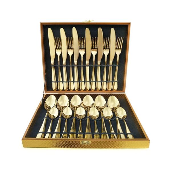 Gold Cutlery Set 24pc