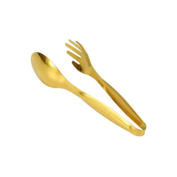 Metal Tongs Gold 9"