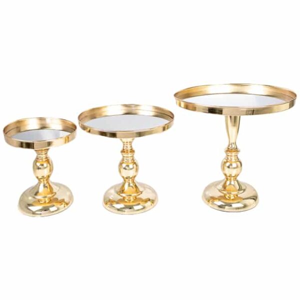 3pc Gold Cake Stand
