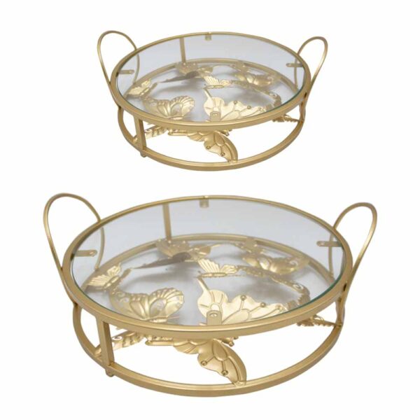 Round Butterfly Biscuit Stand 2pc