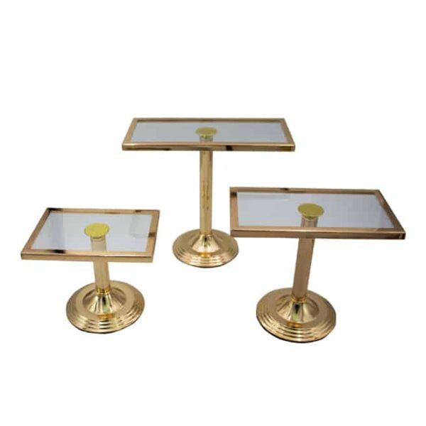 3pc Cake Stand Gold