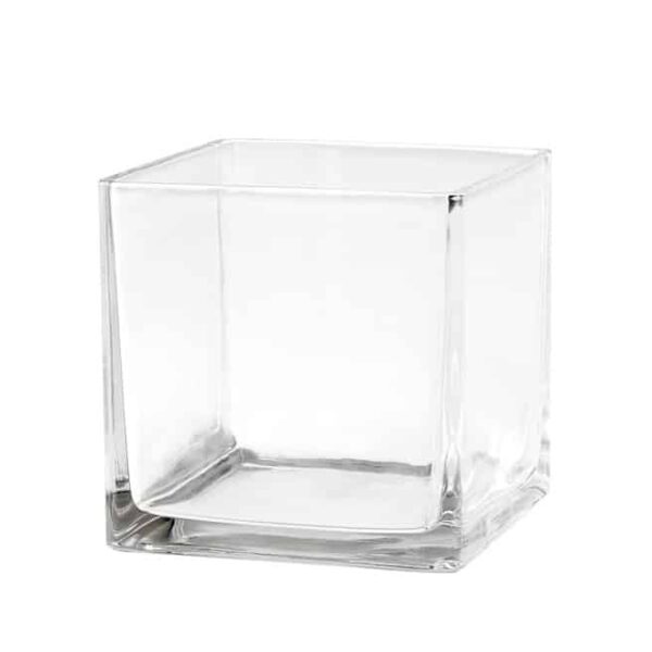 Square Glass Vase 12cm