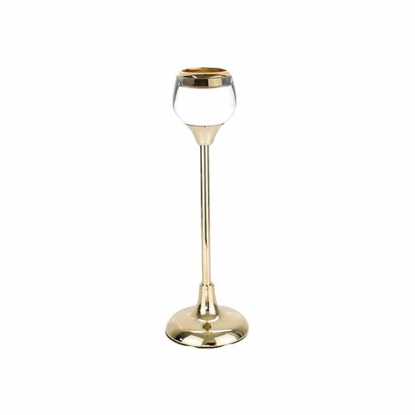 Gold Glass Candle Holder