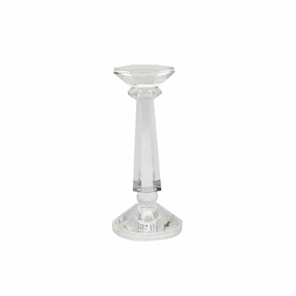 Clear Glass Candle Stand (small)