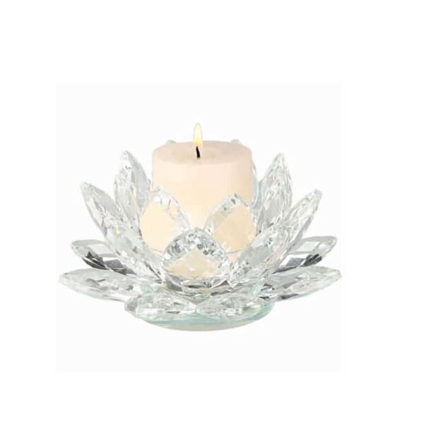 Crystal Candle Stand Flower Design