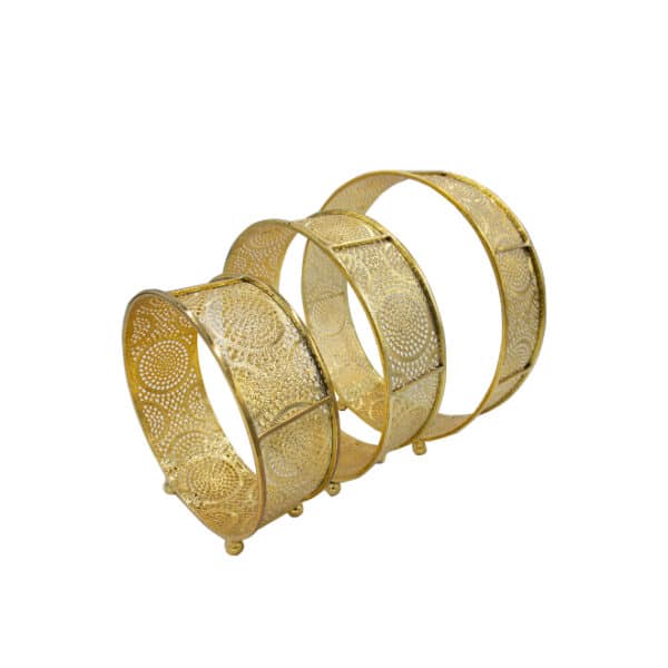 3pc Gold Centerpiece Set