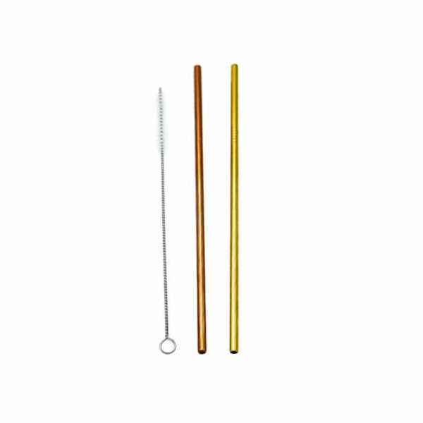 Aluminium Straws 2pc (Straight)