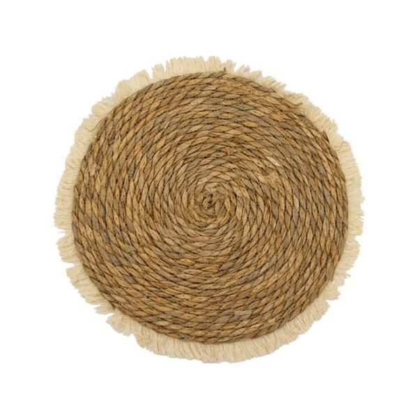 Woven Placemat with Fringe Trim 35cm