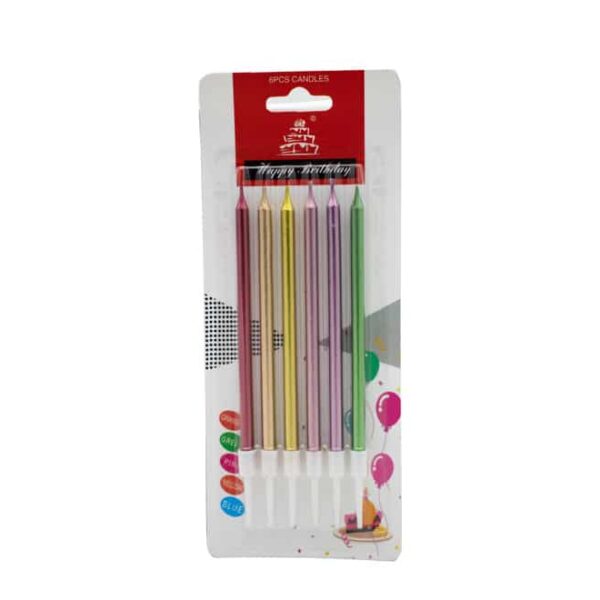 Multicolor Party Candles 6s