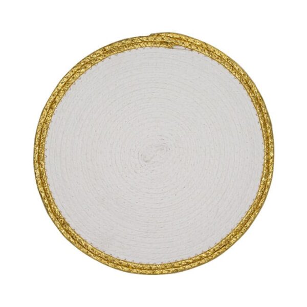 Gold Rim White Placemat