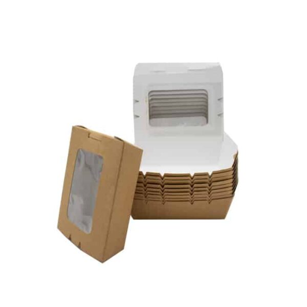 Kraft Paper Food Container with Window 10s