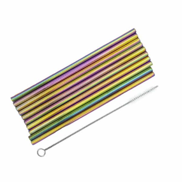Aluminium Straws 10pc (Straight)