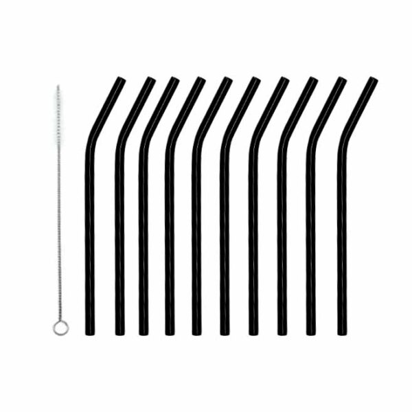 Aluminium Straws 10pc (Bend)