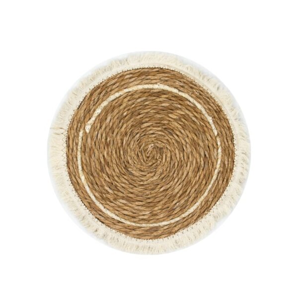 Woven Placemat with Fringe Trim 35cm