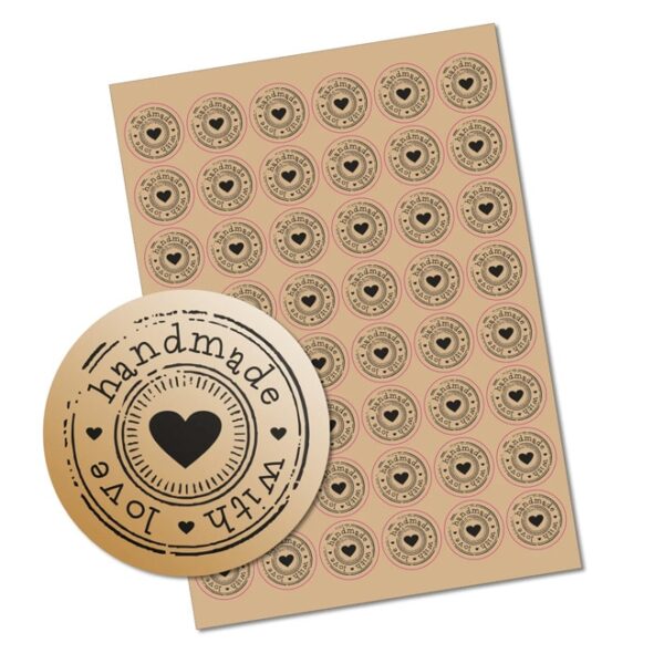 Hand Made with Love Stickers 48s