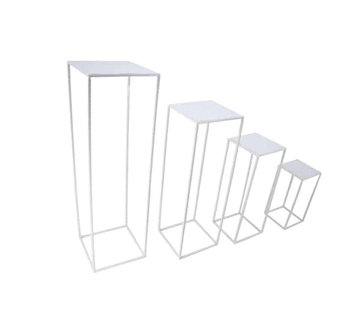 4pc Flower Stand White