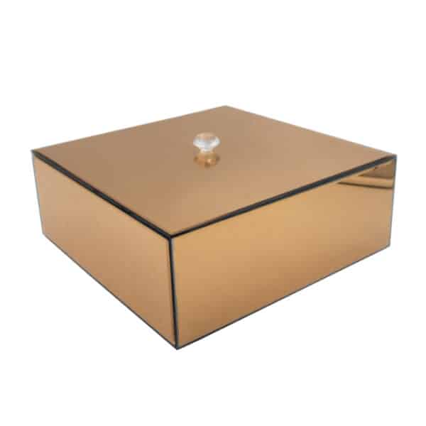 Gold Mirror Box Crystal Handle