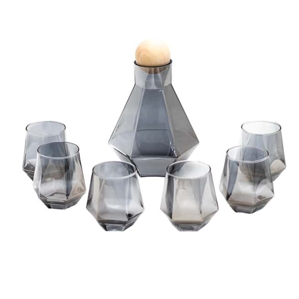 7pc Decanter Set Grey