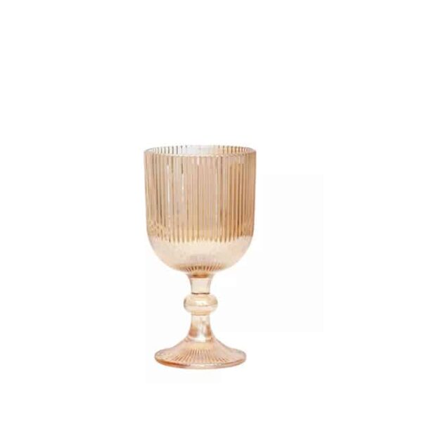 Wine Glass Ribbed Pattern
