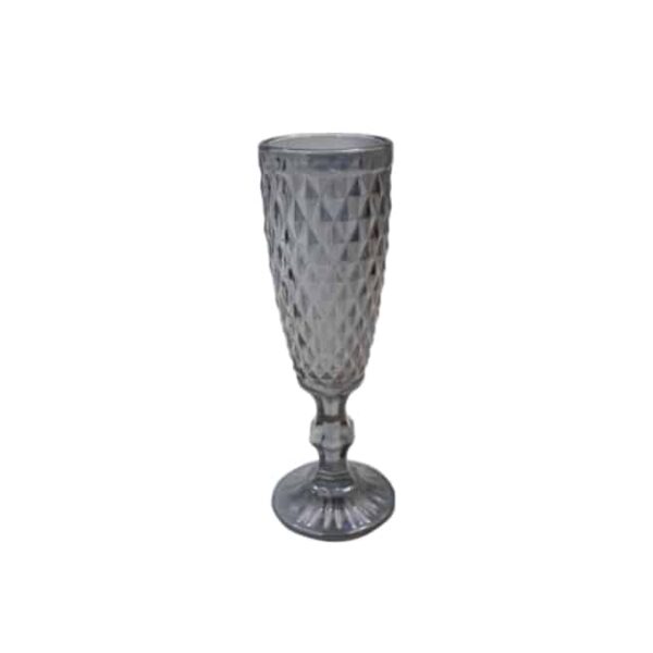 Champagne Glass Smoke Grey