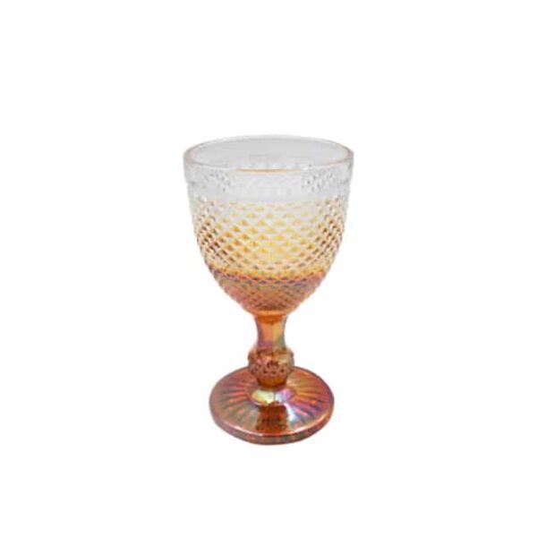 Wine Glass 2 Tone Clear/Gold